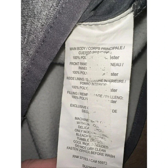 Callaway Men’s L Full Zip Weather Series Jacket Gray w/Dark Gray Quilted Panel - Picture 6 of 9